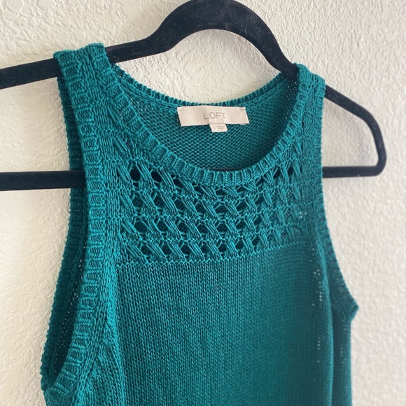 Loft sweater tank emerald green size small - Picture 5 of 6